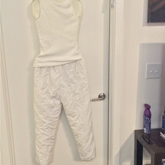 Women's White Track Pants - Picture 9 of 10